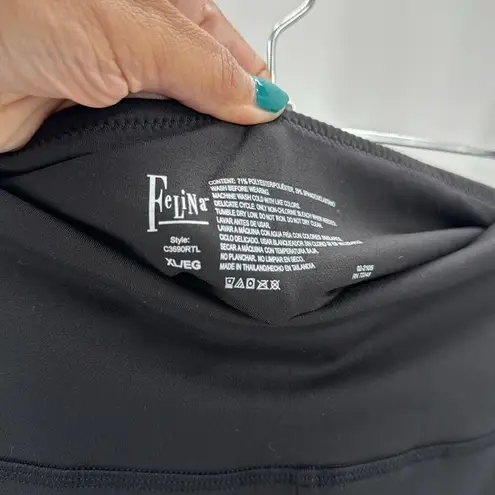 Felina high waisted full length black leggings casual athleisure layer sz XL