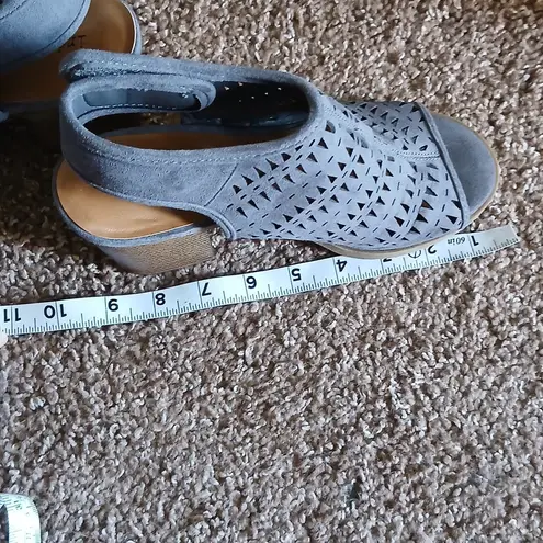 Indigo road dark Grey pedana block heel high heels size 8