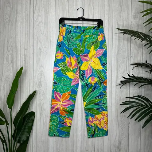 Ralph Lauren Lauren  Vibrant Tropical Print Vacation Crop Ankle Pant size 4