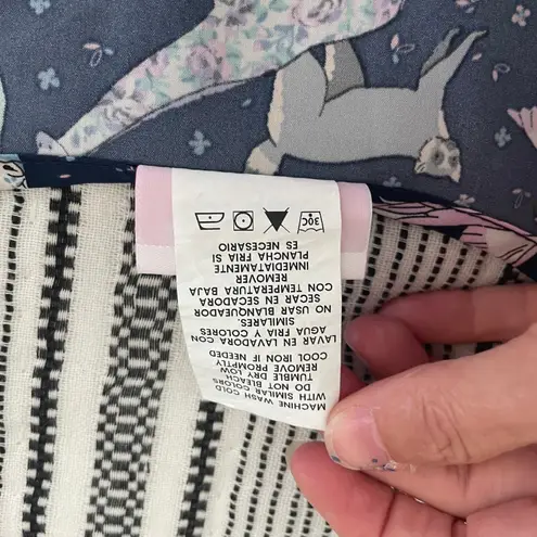 Scrubstar Scrub Top Animal Print size Small Blue Vet Tech Medical Nurse Premium