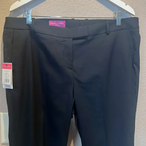 New Brook Taverner Astoria Tailored Leg Pant Size 18L Wool Blend Navy Blue NWT