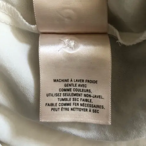 Maeve Anthropologie Button Up Chambray Contrast Chiffon Long Sleeve Blouse Sz 0