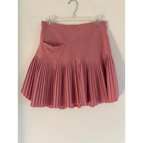 Blue Q GG Blue Luxe Sport 17" Women Size S High Rise Pink Pleated Golf Skort Sporty