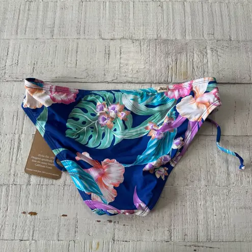 Hobie Floral Side Tie Bikini Bottom NWT size XS Blue Tropical Hipster Swimsuit - Image 13