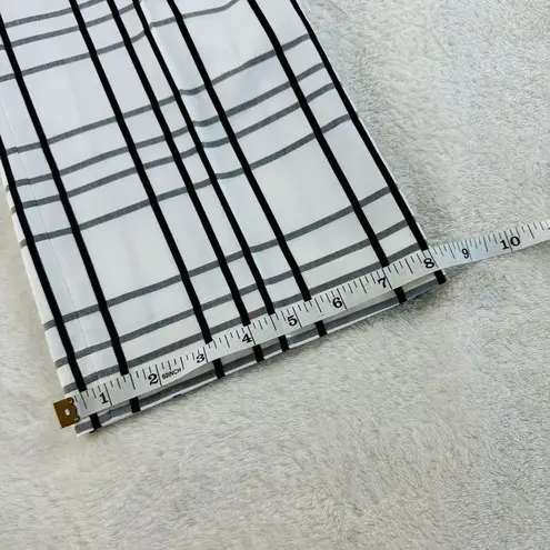 Express Design Crop Pants Womens Sz 0 White Black Plaid Classic Business Casual