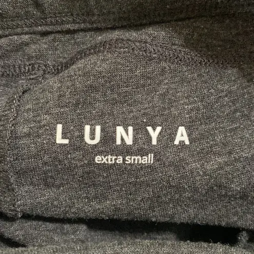 Lunya charcoal grey hue Restore pocket leggings pima cotton blend size XS Gray