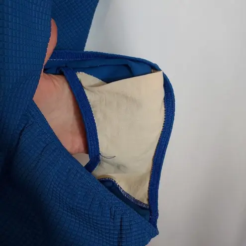 Vintage 90's Maillot Baltex Body ID Tall Colorblock Blue One Piece Swimsuit Size 10