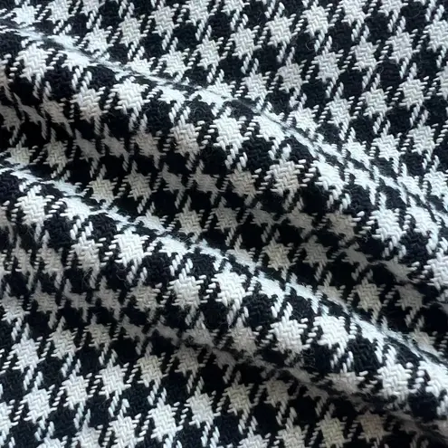 ZARA  black white houndstooth shorts gold buttons high waist