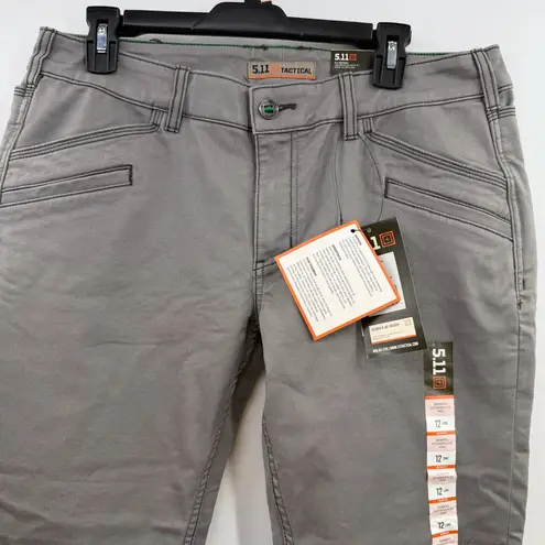 5.11 Tactical women's defender flex slim pants size 12 Long NWT Gray (coin)