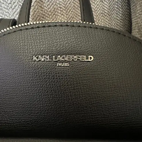 Karl Lagerfeld Paris Maybelle Backpack Style LH4KU1BA Black Karl Figure Appliqué