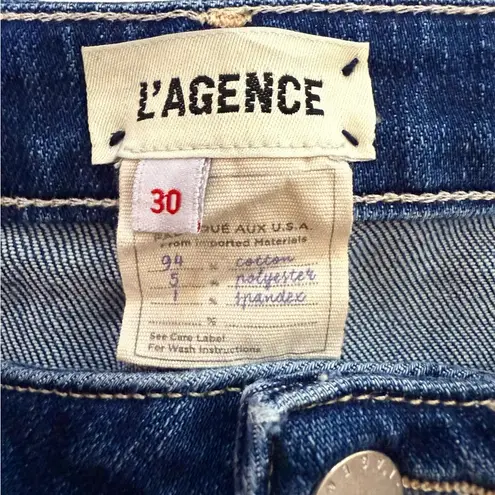 L'Agence L’AGENCE Whitney High-Waisted Wide-Leg Cropped Jeans