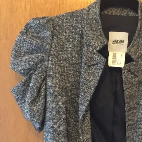 Moschino Cheap and Chic Navy Blue Tweed Blazer