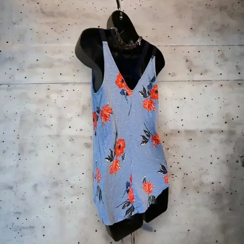 Maurice's  size small blue and red floral tank top