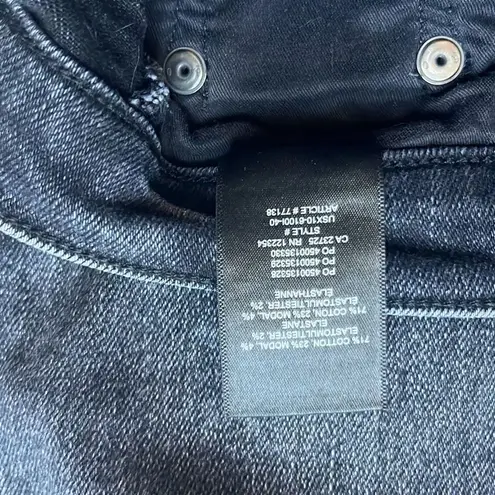 Aritzia Denim Forum Womens 26" Black Lola High Rise Skinny Raw Hem Jeans Black