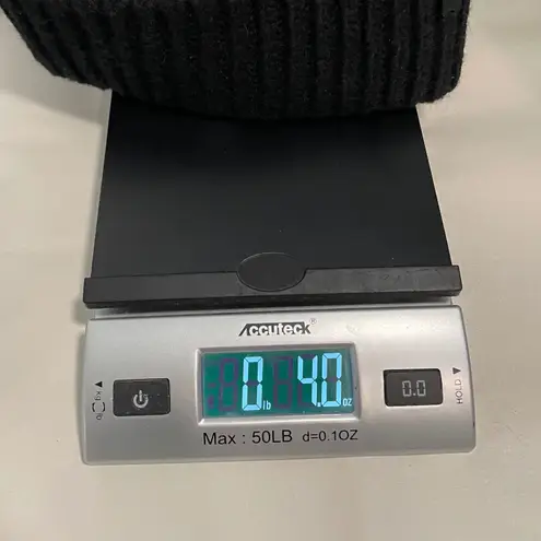 Igloos Black Knit Beanie Hat Wool Blend Ribbed Cuff One Size Winter Warm