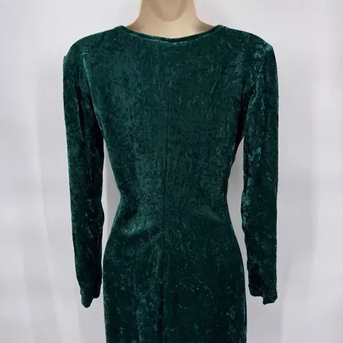 All that jazz Vintage Y2K Forest Fairy Beaded Velvet Dress Small Green Polyester