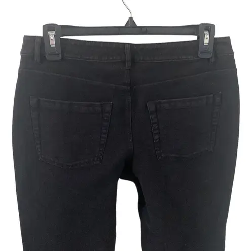 Nic+Zoe knit denim skinny pants in black denim size 8