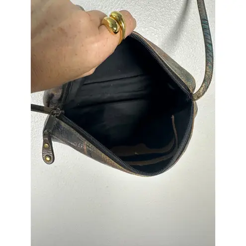 Jane Yoo Hand Painted Handpainted Crossbody Purse Handbag Abstract Signed