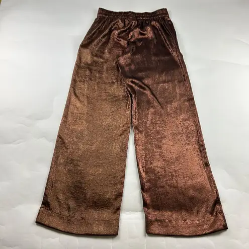 A New Day  Shiny Copper Wide Leg Pull On Pant S - Image 6