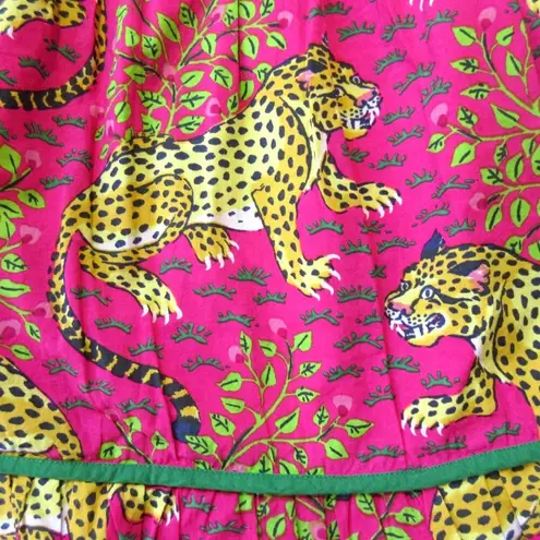 Printfresh NWT Now or Later Skirt in Bagheera Pink Leopard Cotton Midi 1X