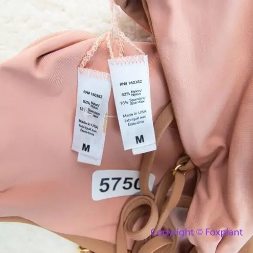 New! Set! Free People x Kya Penelope top Stella bikini bottom, size M Tan Size M