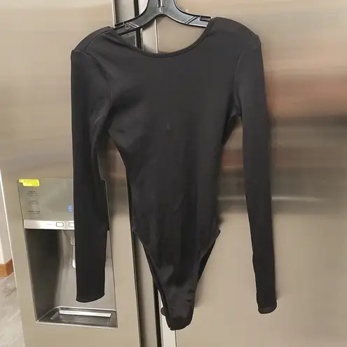 ANINE BING 💕💕 Lane Bodysuit ~ Ribbed Scoop Neck Black NWOT