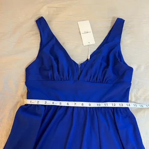 Ever Pretty Ever-Pretty Women's Royal floor Length High Stretch Side Slit Pleated Size L