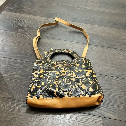 Leather Boho Western Purse Handbag with Strap