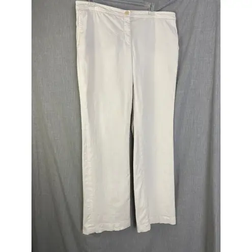 Akris Punto White Straight Leg Pants Stretch Cotton Sleek Minimalist Luxury 12