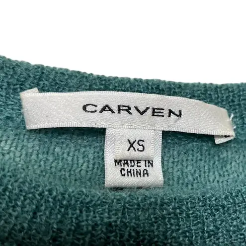 Carven Pullover Multicolor Sweater Striped Colorblock Mohair Wool Womens Size XS Pink