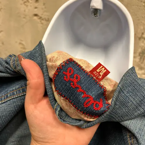 Plugg Y2K Vintage Button Down Lightweight Denim Jacket Medium M Skater Girly Blue