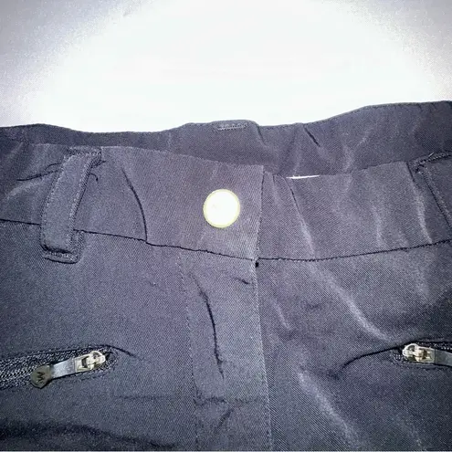 Moonstone Pants Womens Small Black Stretch Straight Leg Zip Ankles Performance