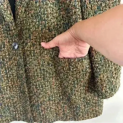 Vintage Green Mountain Mercantile Tweed Blazer Women’s Sz 12 Made In Usa Formal