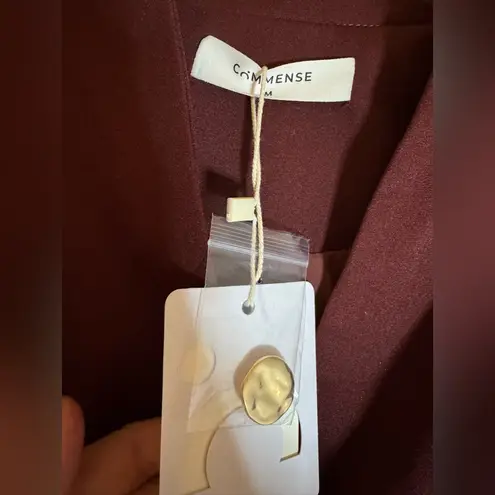 NWT Commense Cinched Pleated Blazer With Shoulder Pads, Medium