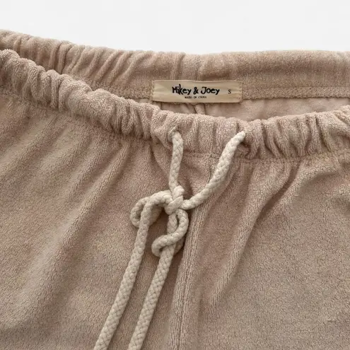 Cream Terry Ruffle Shorts – Soft Girl Lounge Aesthetic (Size S) Brown