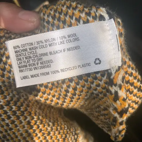 Rachel Comey Cream Black & Yellow Tiger Animal Print Round Neck Sweater L