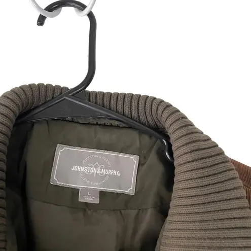 Johnston & Murphy Johnston & Murphy Women's Size Large Army Green Quilted Belted Coat