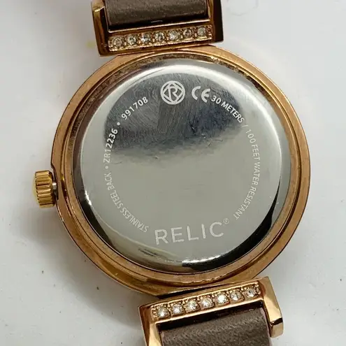 Relic  31mm rose gold tone Reversible band womens watch 30m WR fresh battery