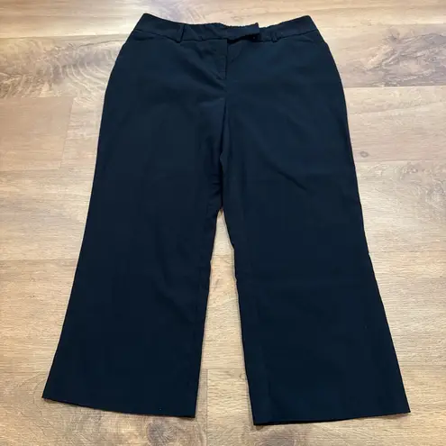 Apt. 9 Women's Size 10  Stretch Ava Black Wide Leg Cropped Dress Pants EUC - Image 1