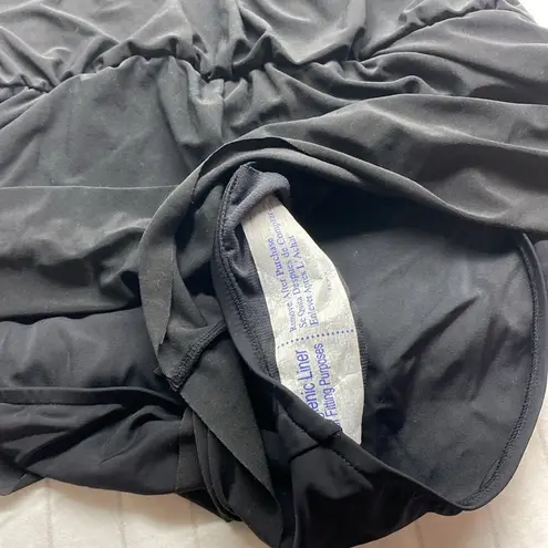 Aqua Green Women's Standard Keyhole Blouson Romper, Black Swim Romper size M