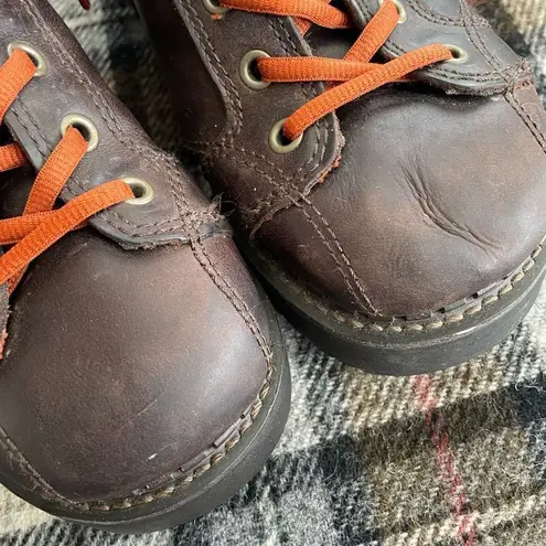 American Eagle NOS Vintage 90s  Brown Leather Boots Lug Sole 9