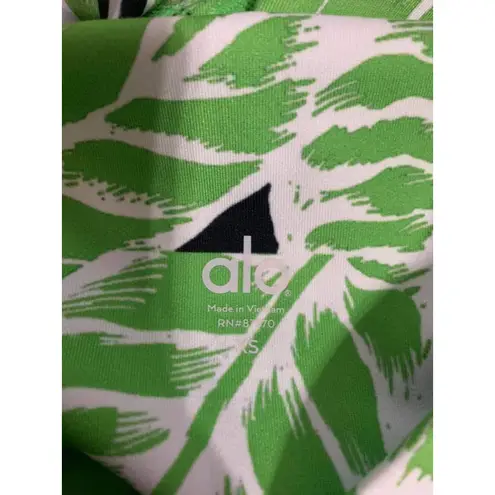 Alo Palm Print Tropical Leggings Size XS Green