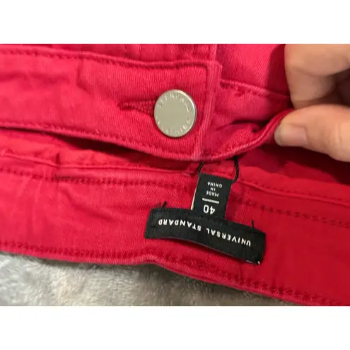 Universal Standard NWT Red Seine High Rise Skinny Jeans 27” Scooter Size 40