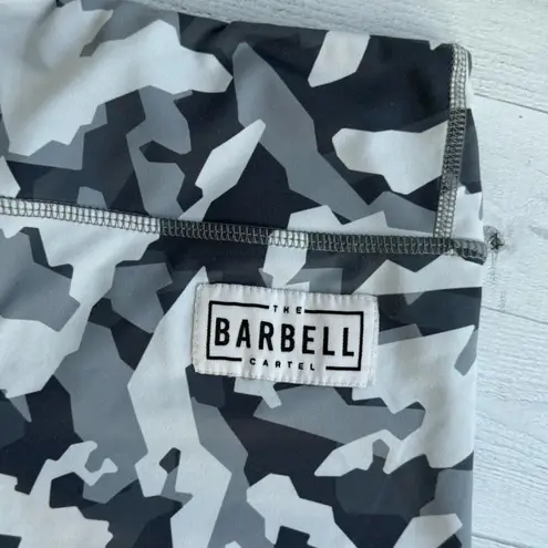 The Barbell Cartel Women’s Camo Gray, Black & White Comp Short 2.5” Size S