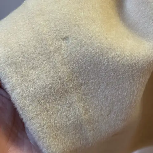 Vintage Dumas California Wool Coat Tan Cream Champagne Faux Fur Collar Large Size undefined