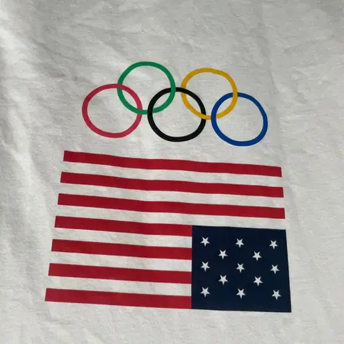 SKIMS  Team USA Womens Graphic Tee Size 3X Stretch T Shirt American Flag Olympics