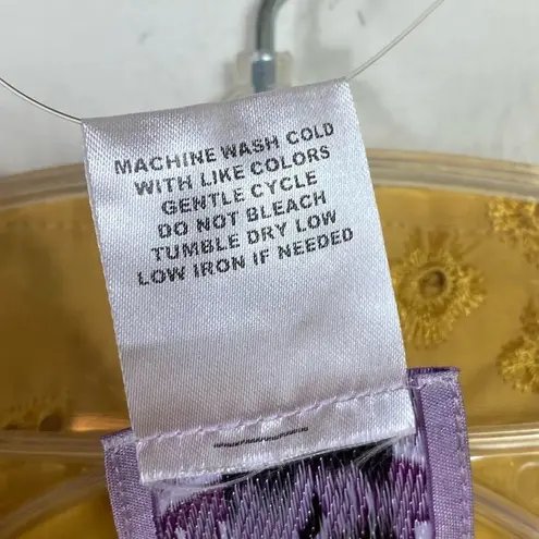 NWT City Hearts Yellow Floral Embroidered Eyelet Zip Up Vest Jacket Size S