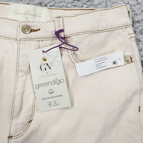 Gloria Vanderbilt  Christian Siriano Chrissie Cropped Flare Jeans Beige Size 6 28