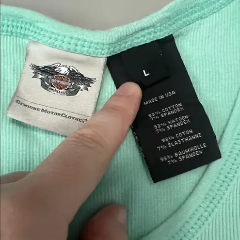 Harley Davidson Graphic Tank Top Green Size Large
