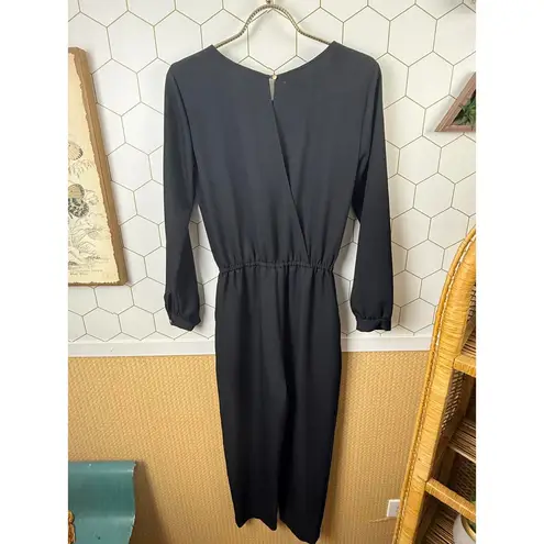 Wilfred by Aritzia Black Dessin Long Sleeve Jumpsuit Tapered Leg - Size - Small
